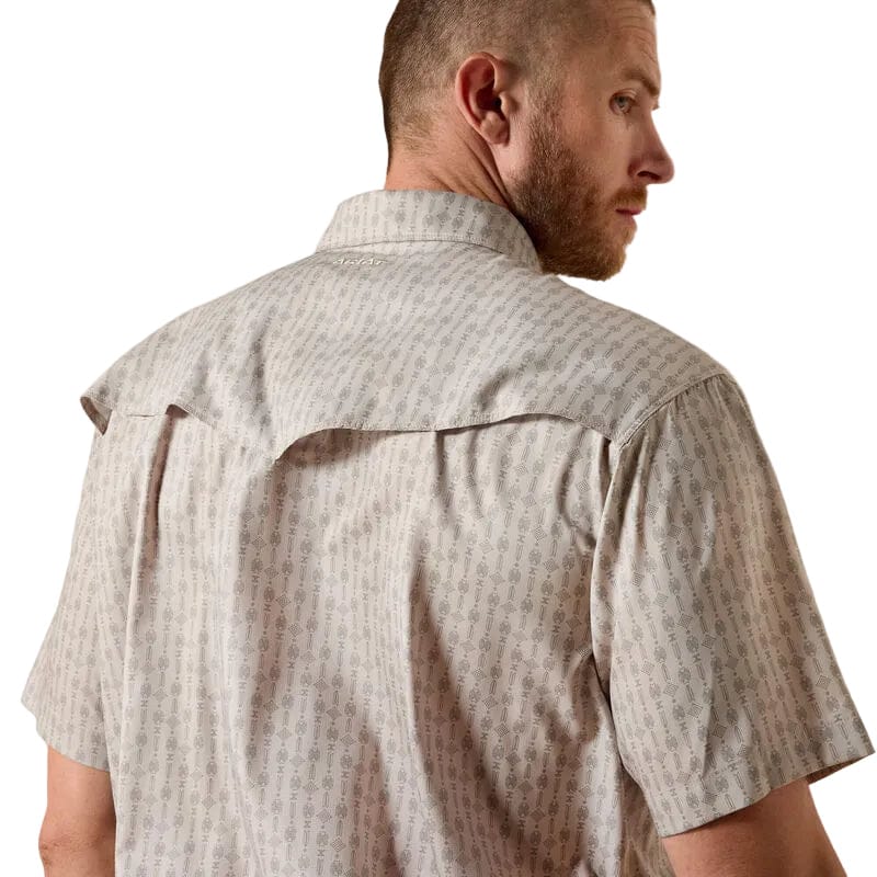 ARIAT Shirts Ariat Men's Island Fossil Printed Western VentTek Snap Shirt 10071045