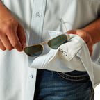 ARIAT Shirts Ariat Men's Light Blue VentTek Papyrus Short Sleeve Button Down Shirt 10058814