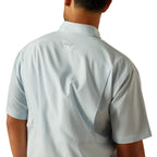 ARIAT Shirts Ariat Men's Light Blue VentTek Papyrus Short Sleeve Button Down Shirt 10058814