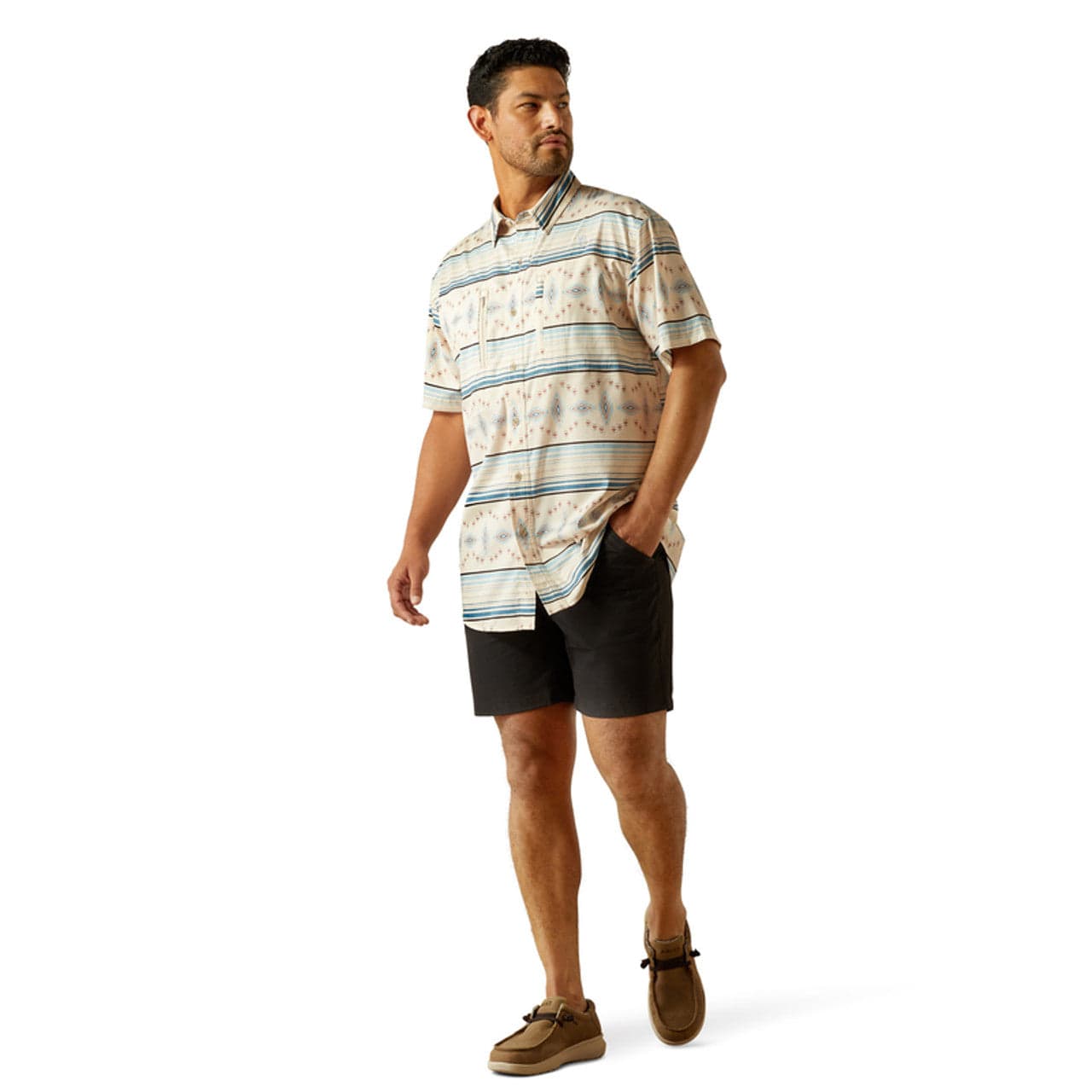 ARIAT Shirts Ariat Men's Moonbeam Ventek Short Sleeve Classic Fit Shirt 10058810