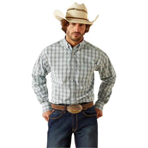 ARIAT Shirts Ariat Men's Navy Pro Conner Classic Fit Long Sleeve Snap Shirt 10054676