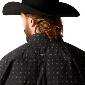 ARIAT Shirts Ariat Men's Nixon Black Classic Fit Long Sleeve Western Shirt 10047382