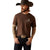 ARIAT Shirts Ariat Men's Outline Circle Brown Heather Short Sleeve T-Shirt 10047893