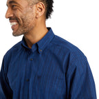 ARIAT Shirts Ariat Men's Pro Series Gidion Peacoat Classic Fit Long Sleeve Shirt 10042375