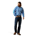 ARIAT Shirts Ariat Men's Pro Series Team Daxton Blue Classic Fit Long Sleeve Shirt 10045063
