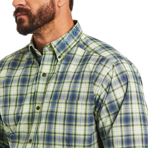 ARIAT Shirts Ariat Men's Pro Series Team Maxton Sylvan Green Classic Fit Long Sleeve Shirt 10040787
