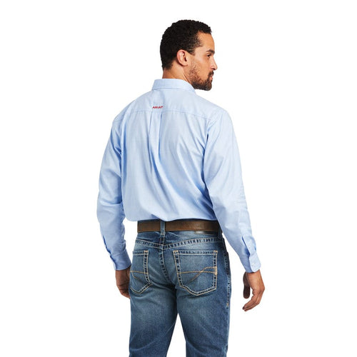ARIAT Shirts Ariat Men's Pro Series Windsurfer Blue Fisher Classic Fit Long Sleeve Shirt 10040551