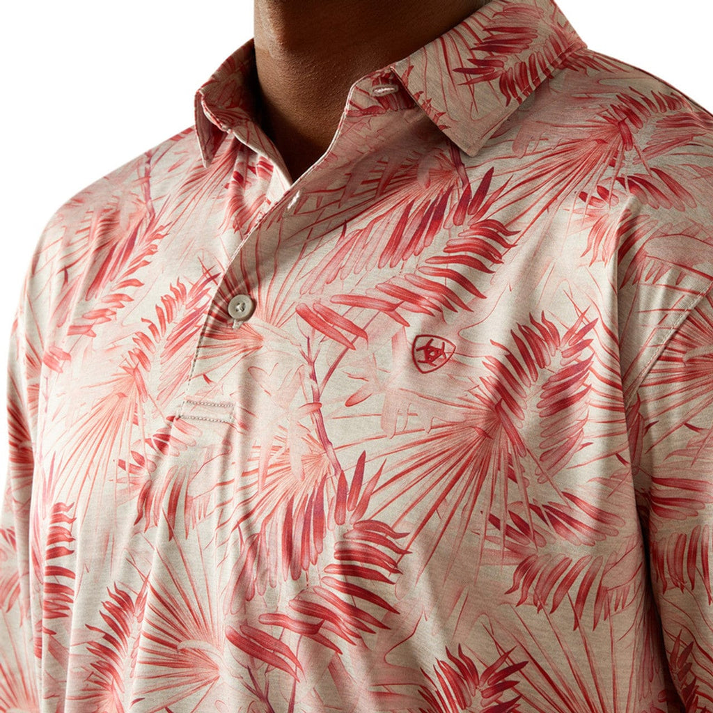 ARIAT Shirts Ariat Men's Scarlett Charger 2.0 Palm Print Polo Shirt 10058847