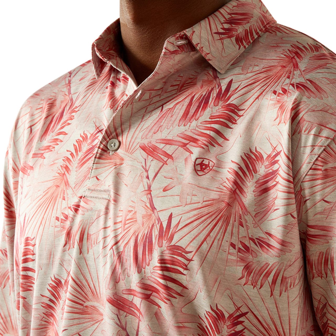 ARIAT Shirts Ariat Men's Scarlett Charger 2.0 Palm Print Polo Shirt 10058847