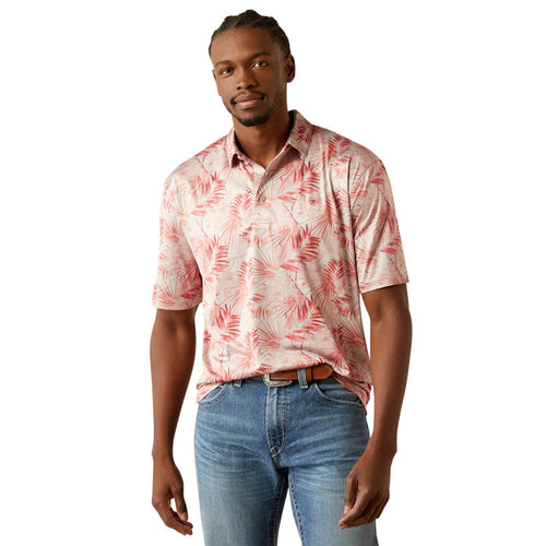 ARIAT Shirts Ariat Men's Scarlett Charger 2.0 Palm Print Polo Shirt 10058847