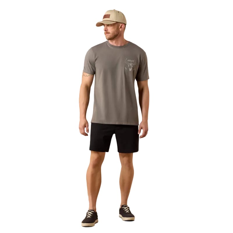 ARIAT Shirts Ariat Men's Smoked Pearl Desert Badge Tradition T-Shirt 10073415