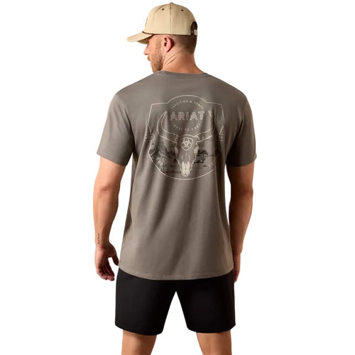 ARIAT Shirts Ariat Men's Smoked Pearl Desert Badge Tradition T-Shirt 10073415