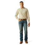 ARIAT Shirts Ariat Men's Team Alder Fitted Khaki Print Button Down Western Shirt 10058978