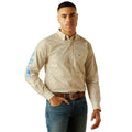ARIAT Shirts Ariat Men's Team Alder Fitted Khaki Print Button Down Western Shirt 10058978