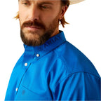 ARIAT Shirts Ariat Men's Team Logo Blue Twill Classic Fit Shirt 10055237