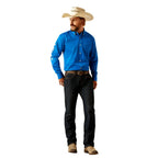 ARIAT Shirts Ariat Men's Team Logo Blue Twill Classic Fit Shirt 10055237