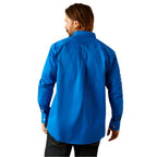 ARIAT Shirts Ariat Men's Team Logo Blue Twill Classic Fit Shirt 10055237