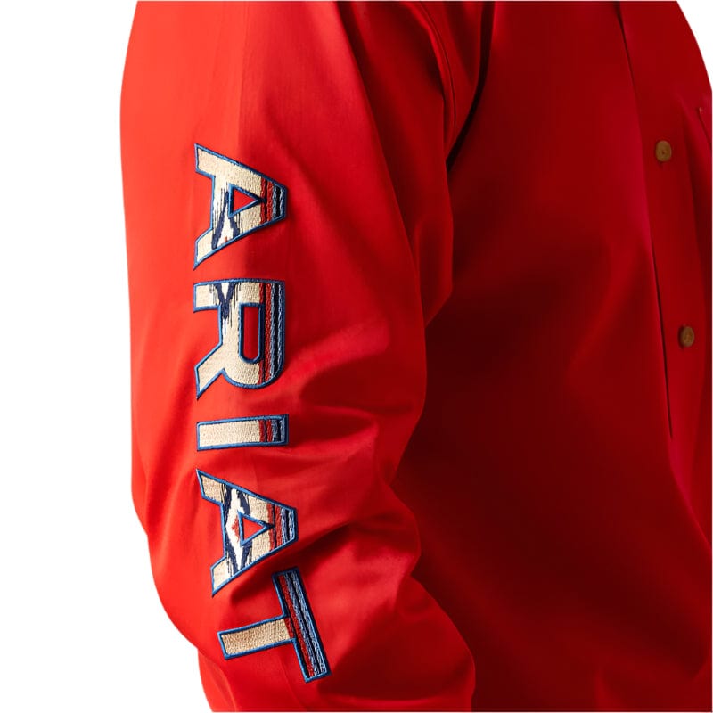 ARIAT Shirts Ariat Men's Team Logo Red Twill Classic Fit Shirt 10055236