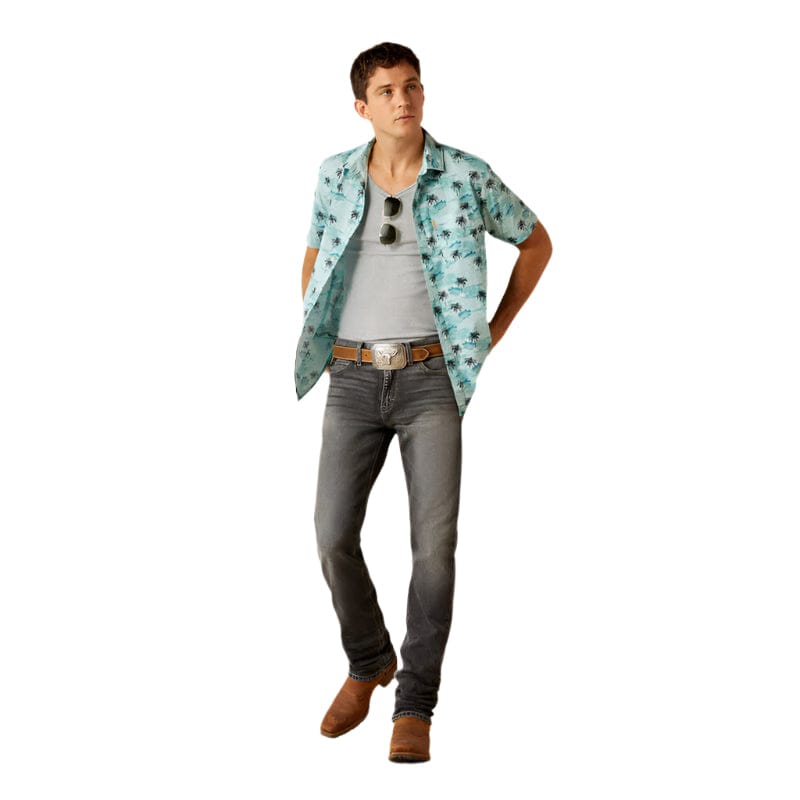 ARIAT Shirts Ariat Men's Turquoise Maverick Modern Fit Shirt 10058983