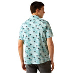 ARIAT Shirts Ariat Men's Turquoise Maverick Modern Fit Shirt 10058983