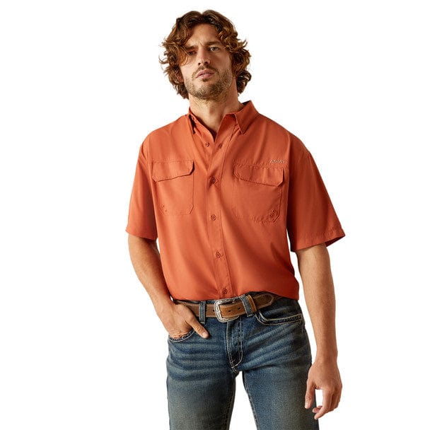 ARIAT Shirts Ariat Men's VentTEK Outbound Baked Clay Button Down Shirt 10055119
