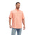 ARIAT Shirts Ariat Men's VentTek Peach Pink Outbound Classic Fit Short Sleeve Shirt 10041123