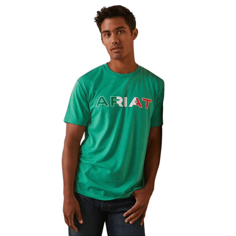 ARIAT Shirts Ariat Men's Viva Mexico Green Short Sleeve T-Shirt 10043067