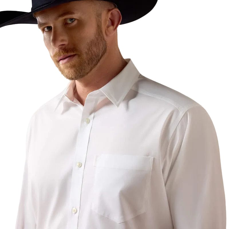 ariat white dress shirt Ariat Men's Long Sleeve Button up Shirt