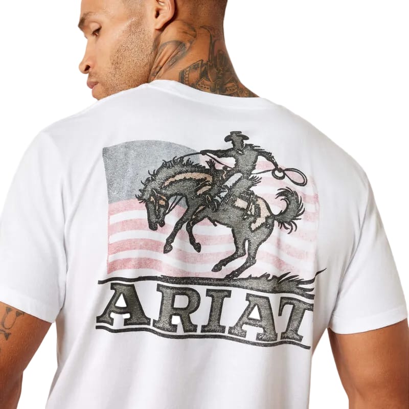 ARIAT Shirts Ariat Men's White Freedom Flow T-Shirt 10080253