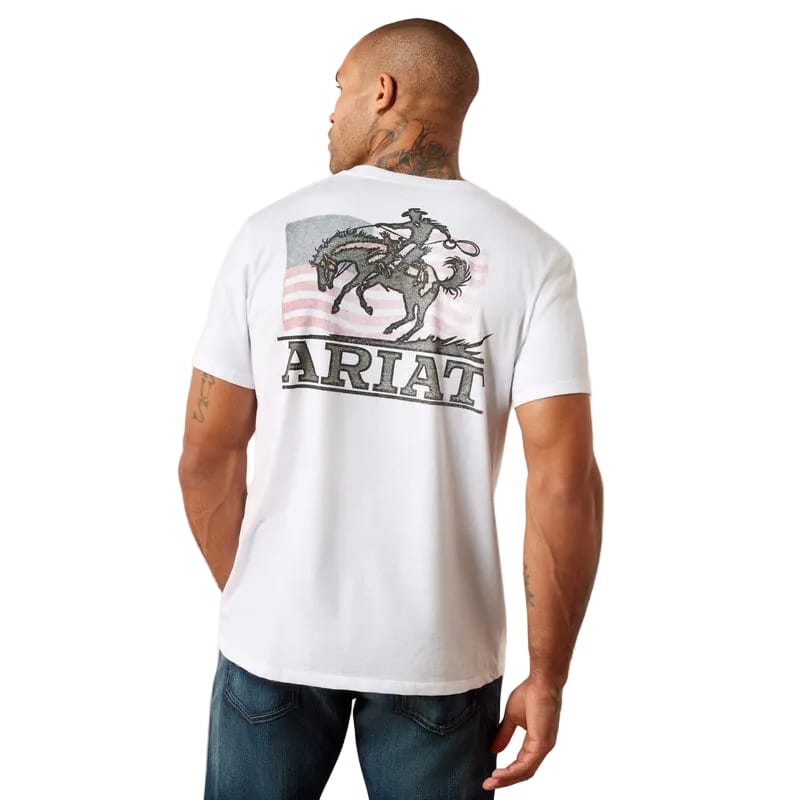 ARIAT Shirts Ariat Men's White Freedom Flow T-Shirt 10080253
