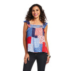 ARIAT Shirts Ariat Women's Blue Note Sleeveless Tank Top 10040520