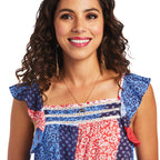 ARIAT Shirts Ariat Women's Blue Note Sleeveless Tank Top 10040520