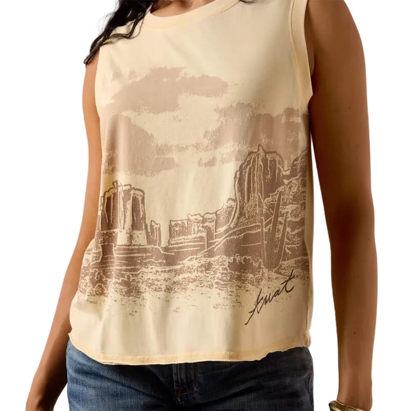ARIAT Shirts Ariat Women's Cornhusk Desert Vista Tank 10073545