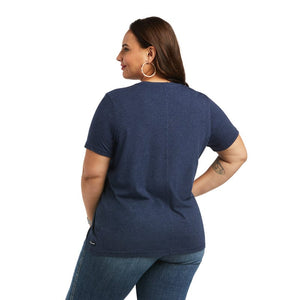 ARIAT Shirts Ariat Women's Element Navy Heather Short Sleeve T-Shirt 10039420