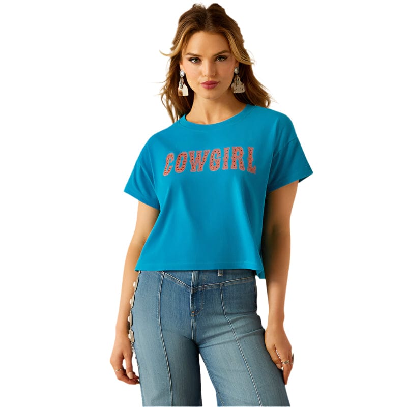 ARIAT Shirts Ariat Women's Enamel Blue Cowgirl T-Shirt 10058774
