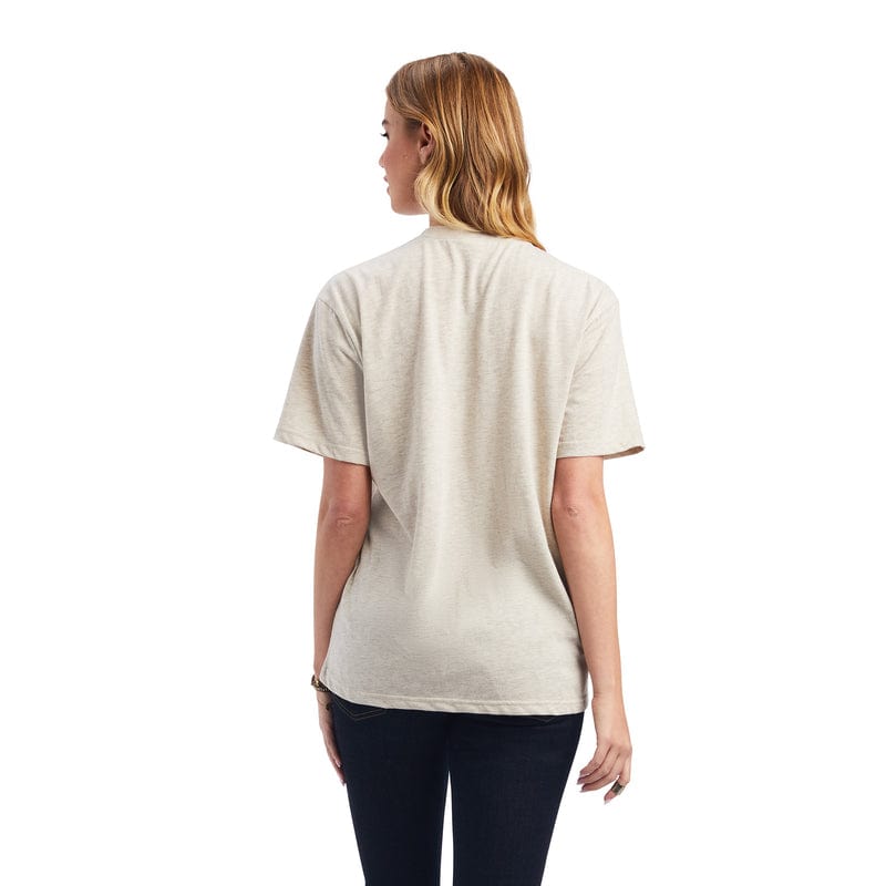 ARIAT Shirts Ariat Women's Freedom Spirit Oatmeal Heather Short Sleeve Tee 10041310