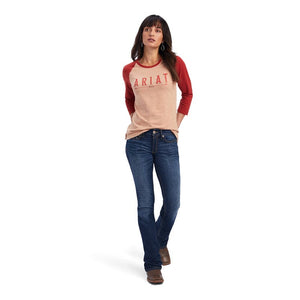 ARIAT Shirts Ariat Women's REAL Arrow Palm Heather Classic Fit Long Sleeve Shirt 10041296