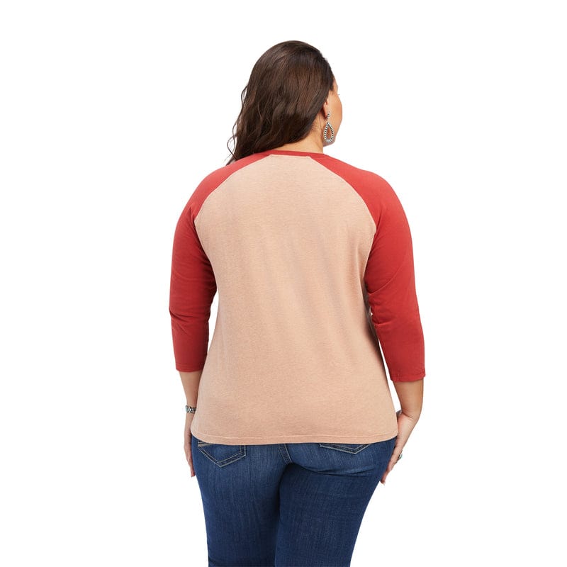 ARIAT Shirts Ariat Women's REAL Arrow Palm Heather Classic Fit Long Sleeve Shirt 10041296