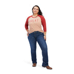 ARIAT Shirts Ariat Women's REAL Arrow Palm Heather Classic Fit Long Sleeve Shirt 10041296