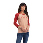 ARIAT Shirts Ariat Women's REAL Arrow Palm Heather Classic Fit Long Sleeve Shirt 10041296