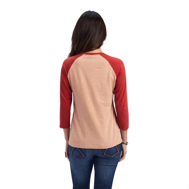 ARIAT Shirts Ariat Women's REAL Arrow Palm Heather Classic Fit Long Sleeve Shirt 10041296