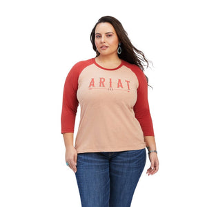 ARIAT Shirts Ariat Women's REAL Arrow Palm Heather Classic Fit Long Sleeve Shirt 10041296
