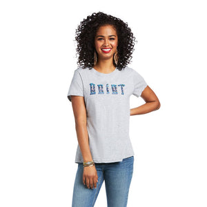 ARIAT Shirts Ariat Women's REAL Kinship Heather Grey Short Sleeve Tee 10039530