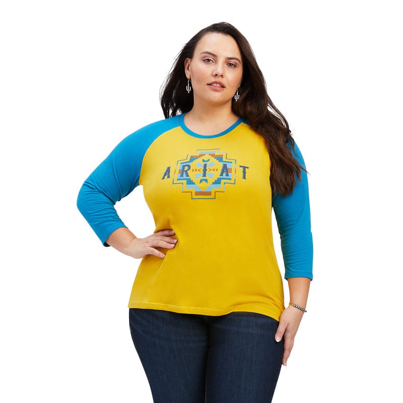 ARIAT Shirts Ariat Women's REAL Rainbow Nugget Gold Classic Long Sleeve Shirt 10041295