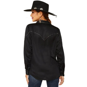 ARIAT Shirts Ariat Women's Rhonda Black Long Sleeve Shirt 10047368