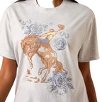 ARIAT Shirts Ariat Women's Steel Heather Cowboy Rose T-Shirt 10073556