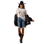 ARIAT Shirts Ariat Women's Steel Heather Cowboy Rose T-Shirt 10073556