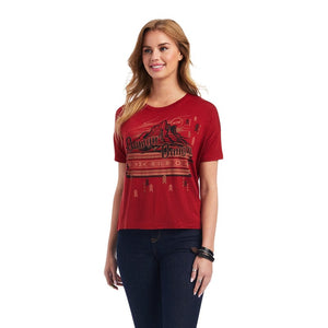 ARIAT Shirts Ariat Women's Sun-Dried Tomato Cowgirl Canyon Tee 10041311