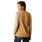 ARIAT Shirts Ariat Women's Tucson Petrified Oak Baseball Tee 10046262