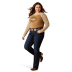 ARIAT Shirts Ariat Women's Tucson Petrified Oak Baseball Tee 10046262
